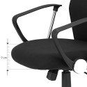 Krzesło Biurowe Ergonomiczne Krzesło Obrotowe Wyściełane Siedzisko Pokrycie Materiałowe Regulowane I Przechylane Do 120 Kg Nośno