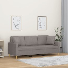 3-osobowa sofa z poduszkami, kolor taupe, 180 cm, tkanina Lumarko!