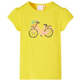 Koszulka dziecięca z nadrukiem roweru, żółta, 116 Lumarko!