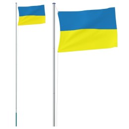 Flaga Ukrainy z masztem, 6,23 m, aluminium Lumarko!