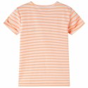 Koszulka dziecięca w paski, neonowy pomarańcz, 116 Lumarko!