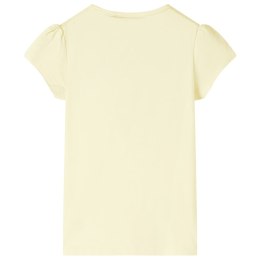 Koszulka dziecięca z nadrukiem wrotki, delikatny żółty, 116 Lumarko!