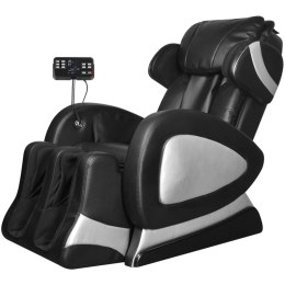 Fotel do masażu z ekranem, czarny, sztuczna skóra Lumarko!