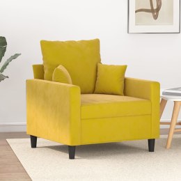 Fotel, żółty, 60 cm, obity aksamitem Lumarko!