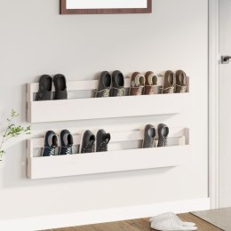 Ścienne półki na buty, 2 szt., biały, 110x9x23 cm, sosna Lumarko!