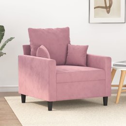 Fotel, różowy, 60 cm, obity aksamitem Lumarko!
