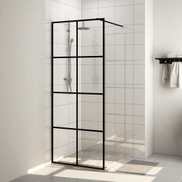 Ścianka prysznicowa, przezroczyste szkło ESG, 80x195 cm, czarna Lumarko!