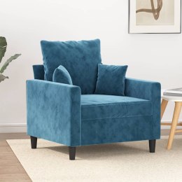 Fotel, niebieski, 60 cm, obity aksamitem Lumarko!