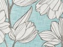 2 poduszki dekoracyjne bawełniane w kwiaty z frędzlami 45 x 45 cm biało-niebieskie CYANOTIS Lumarko!