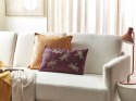 2 poduszki dekoracyjne welurowe motyw ważki 30 x 50 cm fioletowe DAYLILY Lumarko!