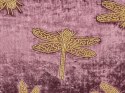Poduszka dekoracyjna welurowa motyw ważki 45 x 45 cm fioletowa DAYLILY Lumarko!