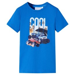 Koszulka dziecięca z krótkimi rękawami, samochody, niebieska, 116 Lumarko!