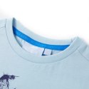 Koszulka dziecięca z nadrukiem rekina, jasnoniebieska, 128 Lumarko!