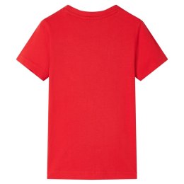Koszulka dziecięca z krótkimi rękawami, czerwona, 128 Lumarko!