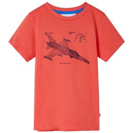 Koszulka dziecięca z nadrukiem myśliwca, jasnoczerwona, 116 Lumarko!