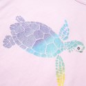 Koszulka dziecięca z nadrukiem żółwia, liliowa, 128 Lumarko!