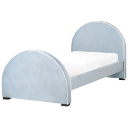 Łóżko welurowe 90 x 200 cm niebieskie NOZAY Lumarko!