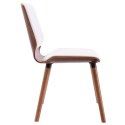 Krzesła stołowe, 2 szt., białe, obite sztuczną skórą Lumarko!