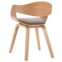 Krzesła stołowe, 2 szt., gięte drewno i tkanina w kolorze taupe Lumarko!