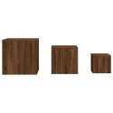 Stoliki boczne, 3 szt., brązowy dąb, materiał drewnopochodny Lumarko!