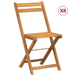 Składane krzesła bistro, 8 szt., lite drewno akacjowe Lumarko!