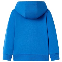 Bluza dziecięca z kapturem i suwakiem, niebieska, 104 Lumarko!