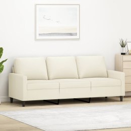 Sofa 3-osobowa, kremowy, 180 cm, tapicerowana aksamitem Lumarko!