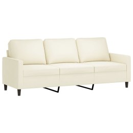 Sofa 3-osobowa, kremowy, 180 cm, tapicerowana aksamitem Lumarko!