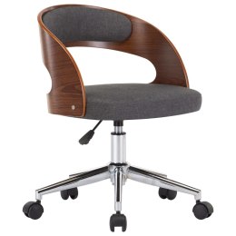 Obrotowe krzesło biurowe, szare, gięte drewno i tkanina Lumarko!