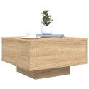 Stolik kawowy, dąb sonoma, 55x55x31 cm, materiał drewnopochodny Lumarko!