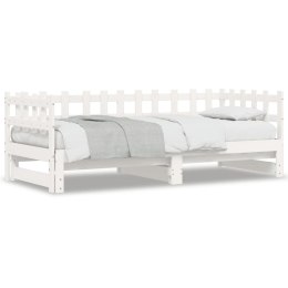 Łóżko rozsuwane, białe, 2x(80x200) cm, lite drewno sosnowe Lumarko!