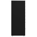 Mobilna szafka kartotekowa, czarna, 28x41x109 cm, metalowa Lumarko!