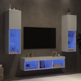 5-częściowy zestaw mebli TV z LED, biały Lumarko!
