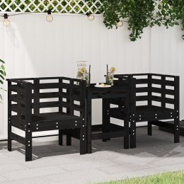 Krzesła ogrodowe, 2 szt., czarne, 61,5x53x71 cm, drewno sosnowe Lumarko!