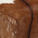 Ławka brązowo-biała, 110x30x45 cm, naturalna kozia skóra Lumarko!