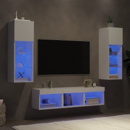 5-częściowy zestaw mebli TV z LED, biały Lumarko!