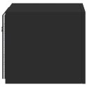 Ścienna szafka TV z LED, czarna, 30,5x35x30 cm Lumarko!