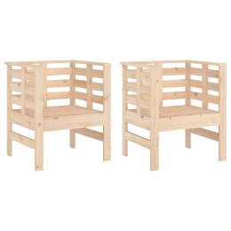 Krzesła ogrodowe, 2 szt., 61,5x53x71 cm, lite drewno sosnowe Lumarko!