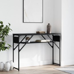 Stolik konsolowy, czarny, 105x30x75 cm, materiał drewnopochodny Lumarko!