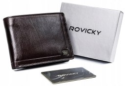 Skórzany portfel męski z systemem RFID - Rovicky Lumarko!