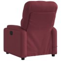 Rozkładany fotel masujący, elektryczny, winna czerwień, tkanina Lumarko!