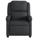Rozkładany fotel masujący, elektryczny, czarny, skóra naturalna Lumarko!