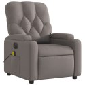 Rozkładany fotel masujący, elektryczny, kolor taupe, tkanina Lumarko!