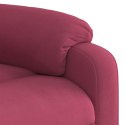 Rozkładany fotel masujący, elektryczny, winna czerwień, aksamit Lumarko!