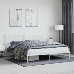 Metalowa rama łóżka z wezgłowiem, biała, 183x213 cm Lumarko!