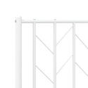 Metalowa rama łóżka z wezgłowiem i zanóżkiem, biała, 183x213 cm Lumarko!