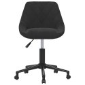 Obrotowe krzesło biurowe, czarne, obite aksamitem Lumarko!