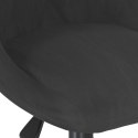 Obrotowe krzesło stołowe, czarne, tapicerowane aksamitem Lumarko!