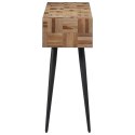 Stolik konsolowy, 110x34x80 cm, drewno tekowe z odzysku Lumarko!