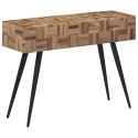 Stolik konsolowy, 110x34x80 cm, drewno tekowe z odzysku Lumarko!
